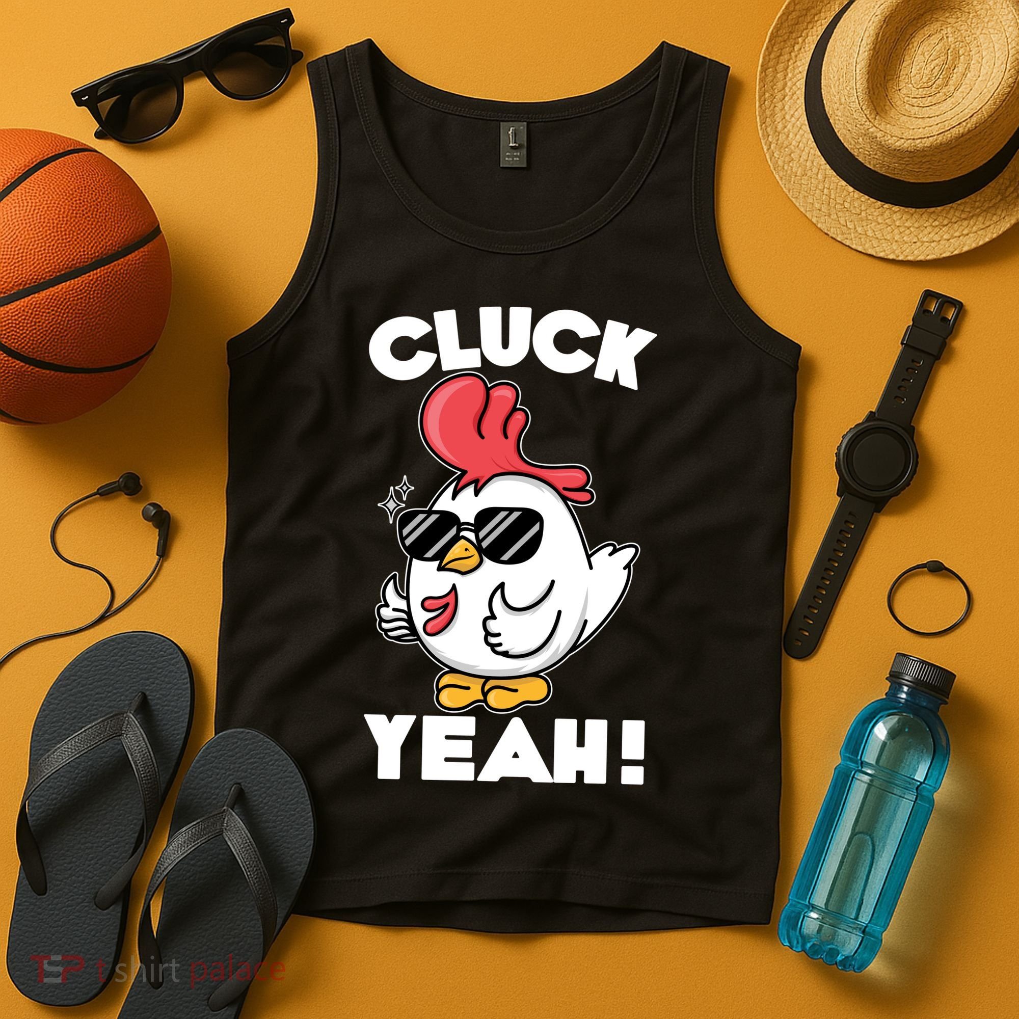 Funny Cluck Yeah! Cool Chicken Tank Top