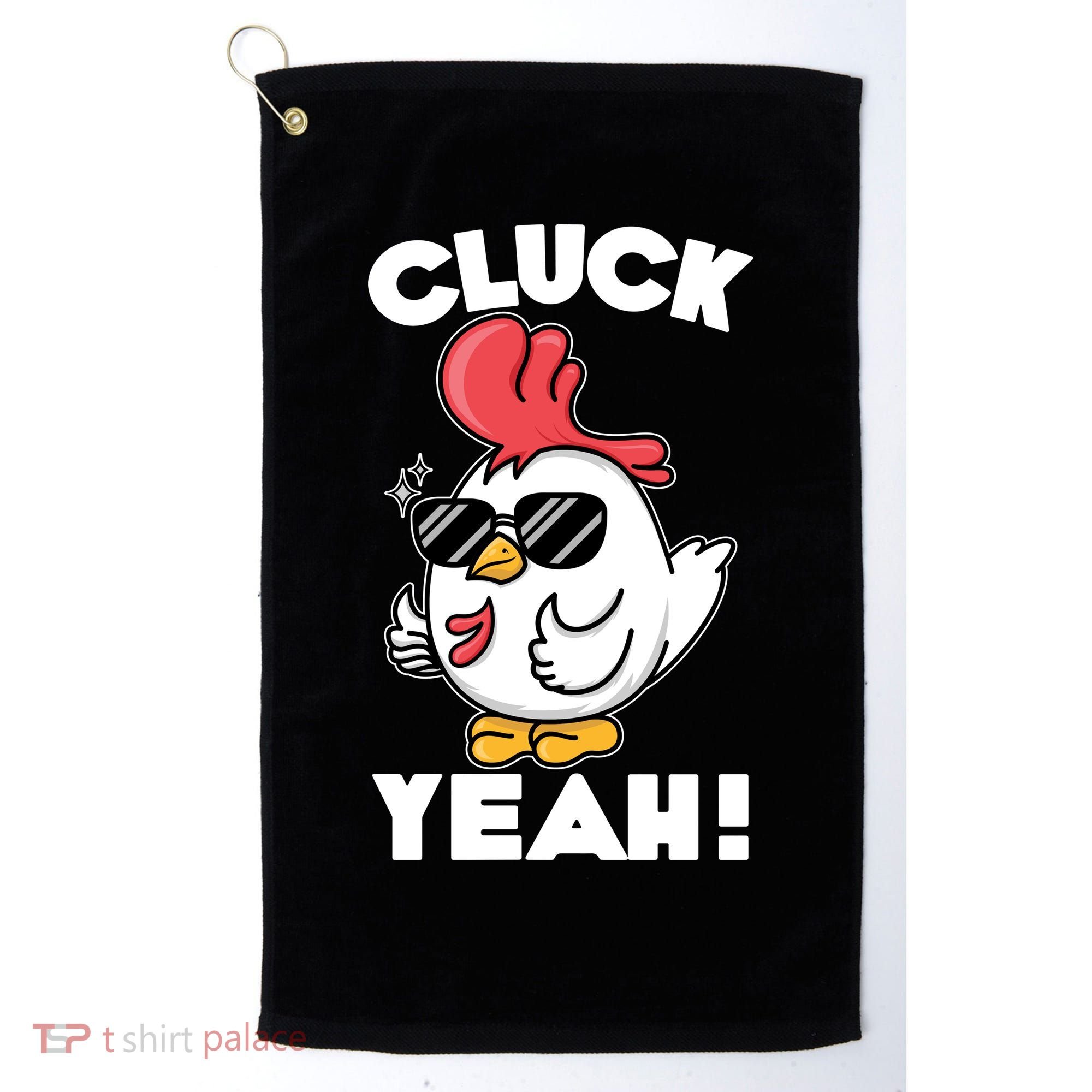 Funny Cluck Yeah! Cool Chicken Golf Towel