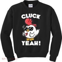 Funny Cluck Yeah! Cool Chicken Kids Sweatshirt thumb 0