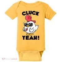Funny Cluck Yeah! Cool Chicken Baby Bodysuit thumb 0