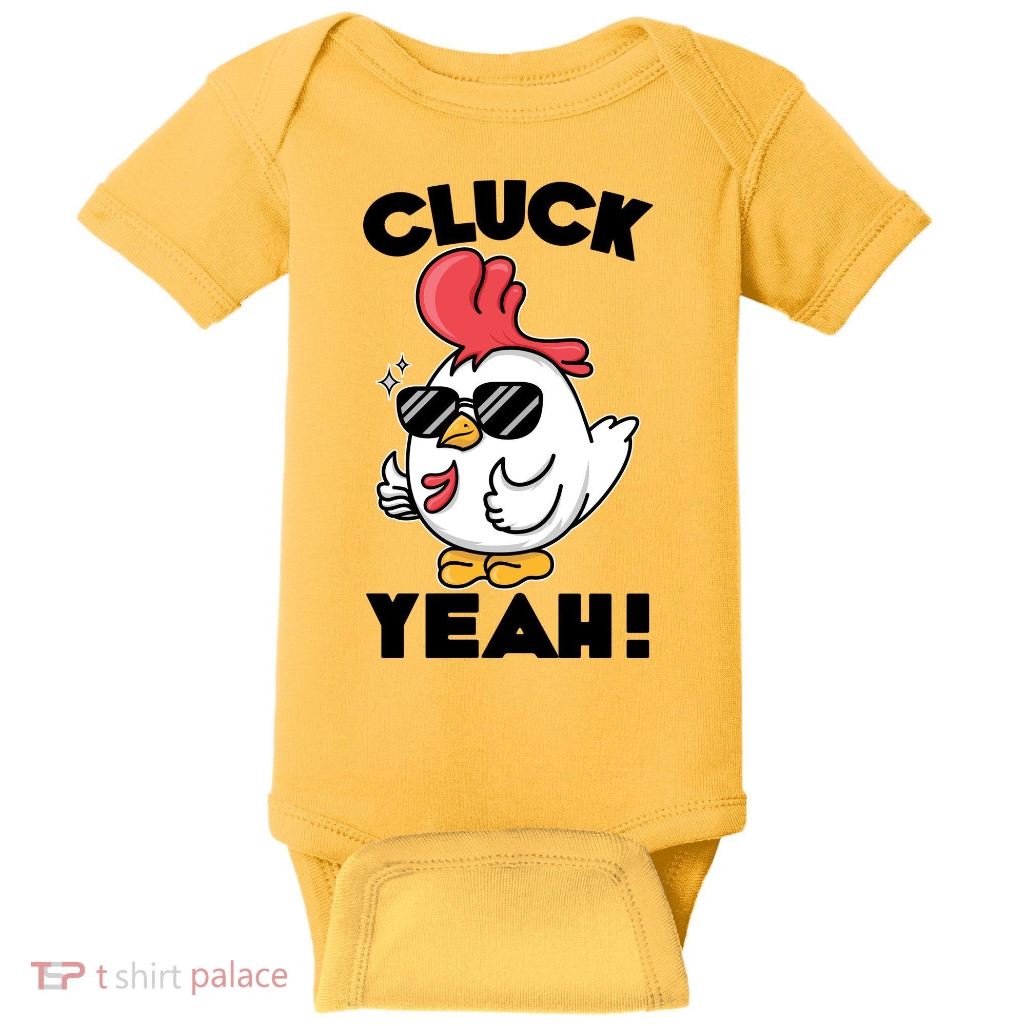 Funny Cluck Yeah! Cool Chicken Baby Bodysuit