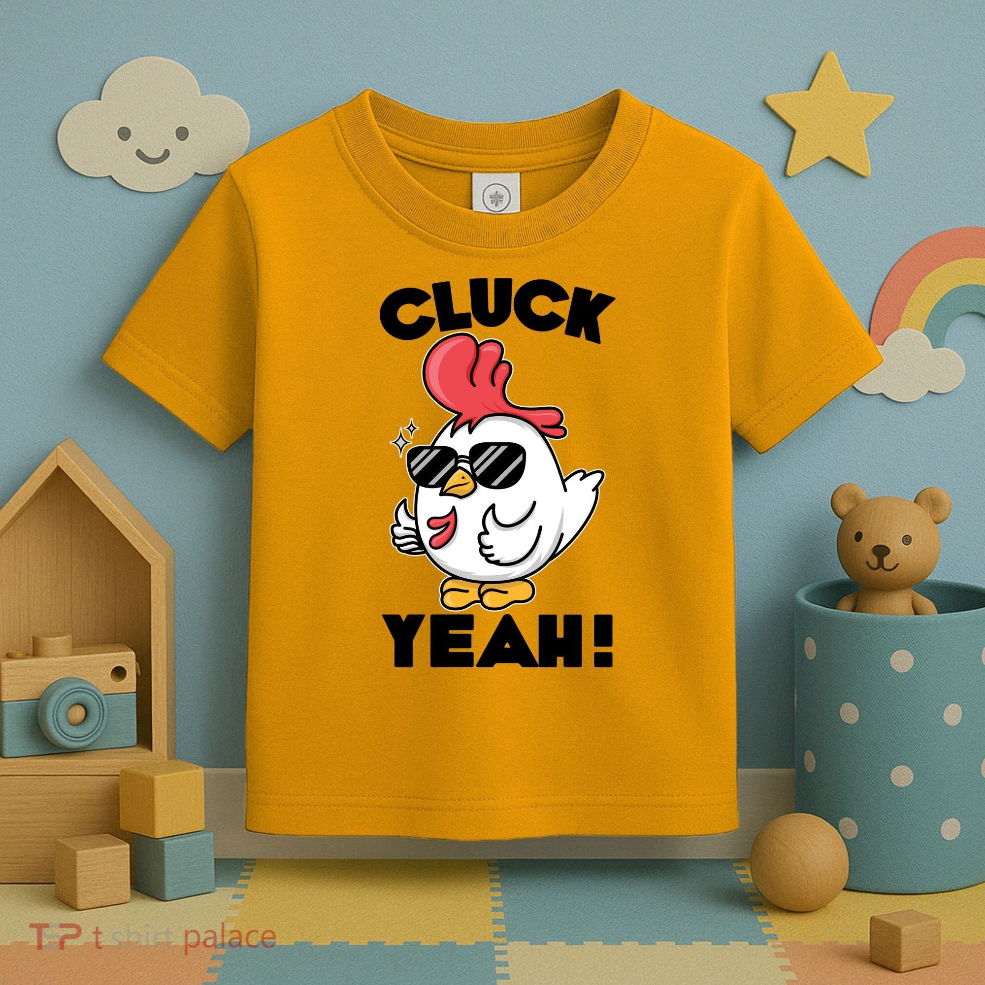 Funny Cluck Yeah! Cool Chicken Toddler T-Shirt