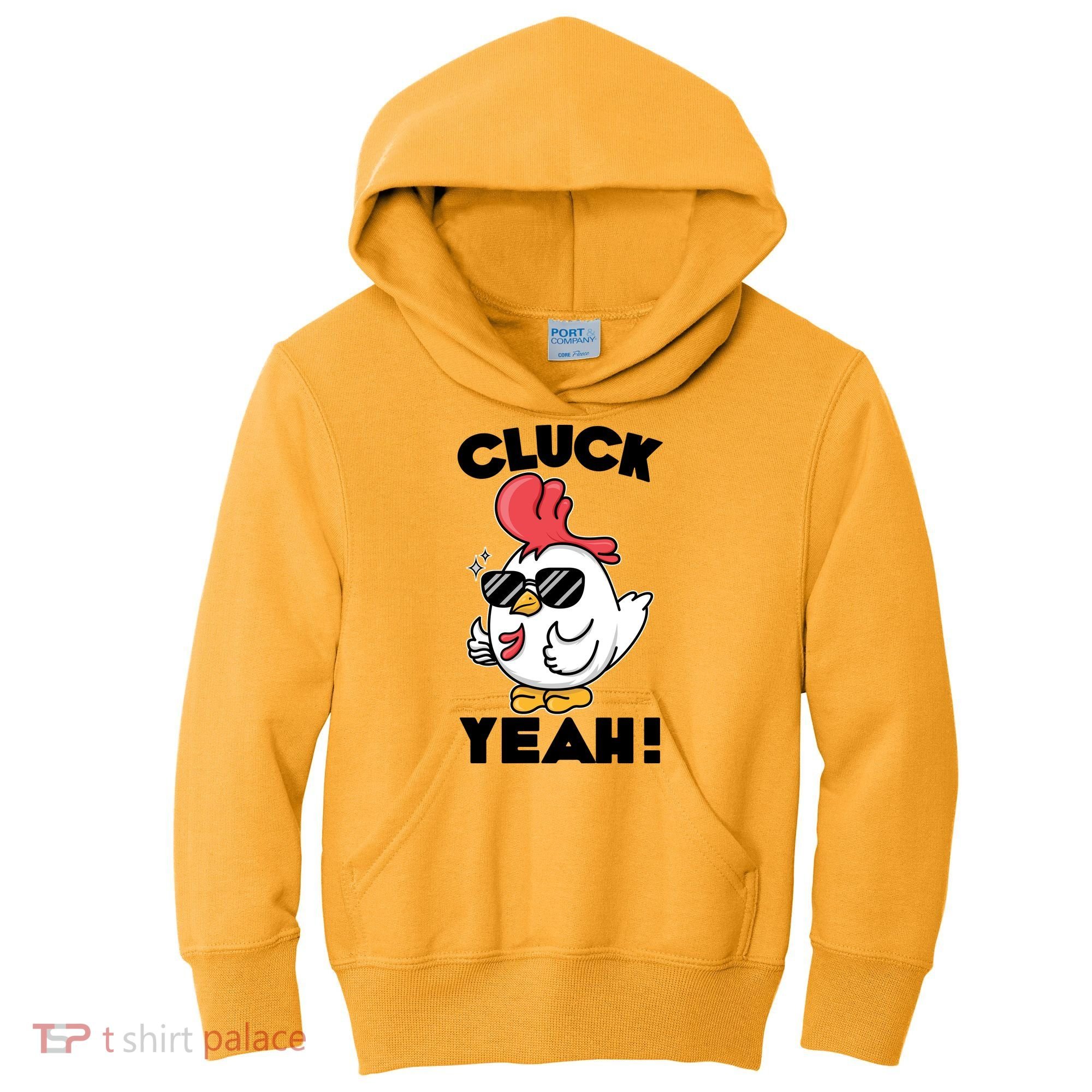 Funny Cluck Yeah! Cool Chicken Kids Hoodie