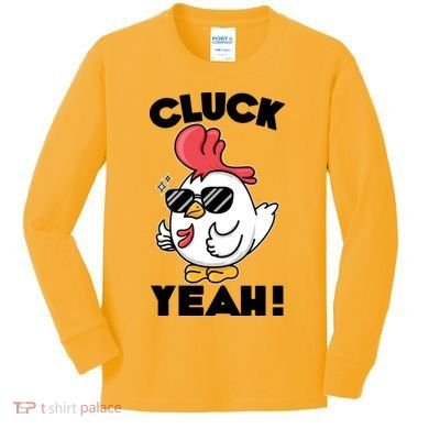 Funny Cluck Yeah! Cool Chicken Kids Long Sleeve Shirt