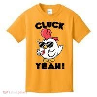 Funny Cluck Yeah! Cool Chicken Kids T-Shirt thumb 0