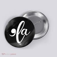 Funny Comma La Kamala Harris Button thumb 0