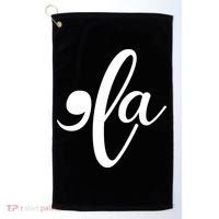 Funny Comma La Kamala Harris Golf Towel thumb 0