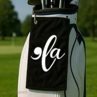 Funny Comma La Kamala Harris Golf Towel thumb 2