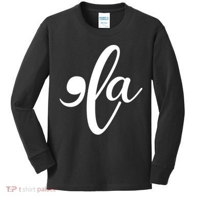 Funny Comma La Kamala Harris Kids Long Sleeve Shirt