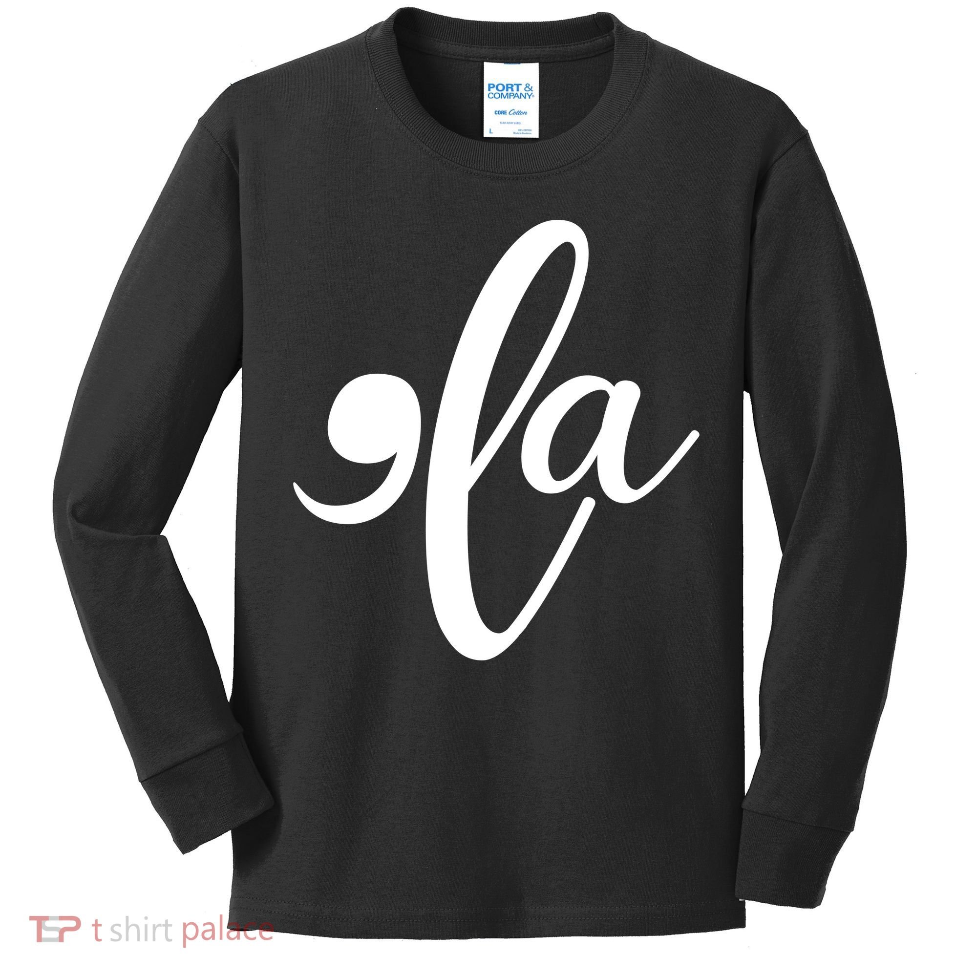 Funny Comma La Kamala Harris Kids Long Sleeve Shirt