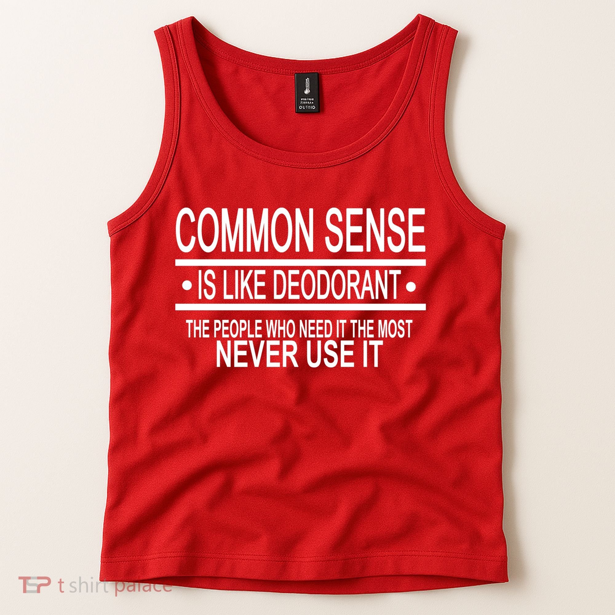 Funny Common Sense Sarcastic Meme Tank Top