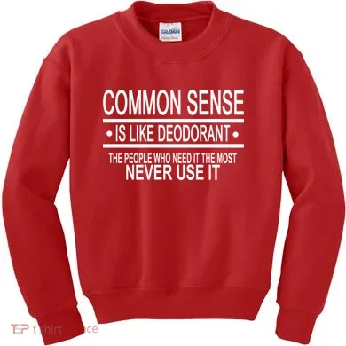 Funny Common Sense Sarcastic Meme Kids Sweatshirt