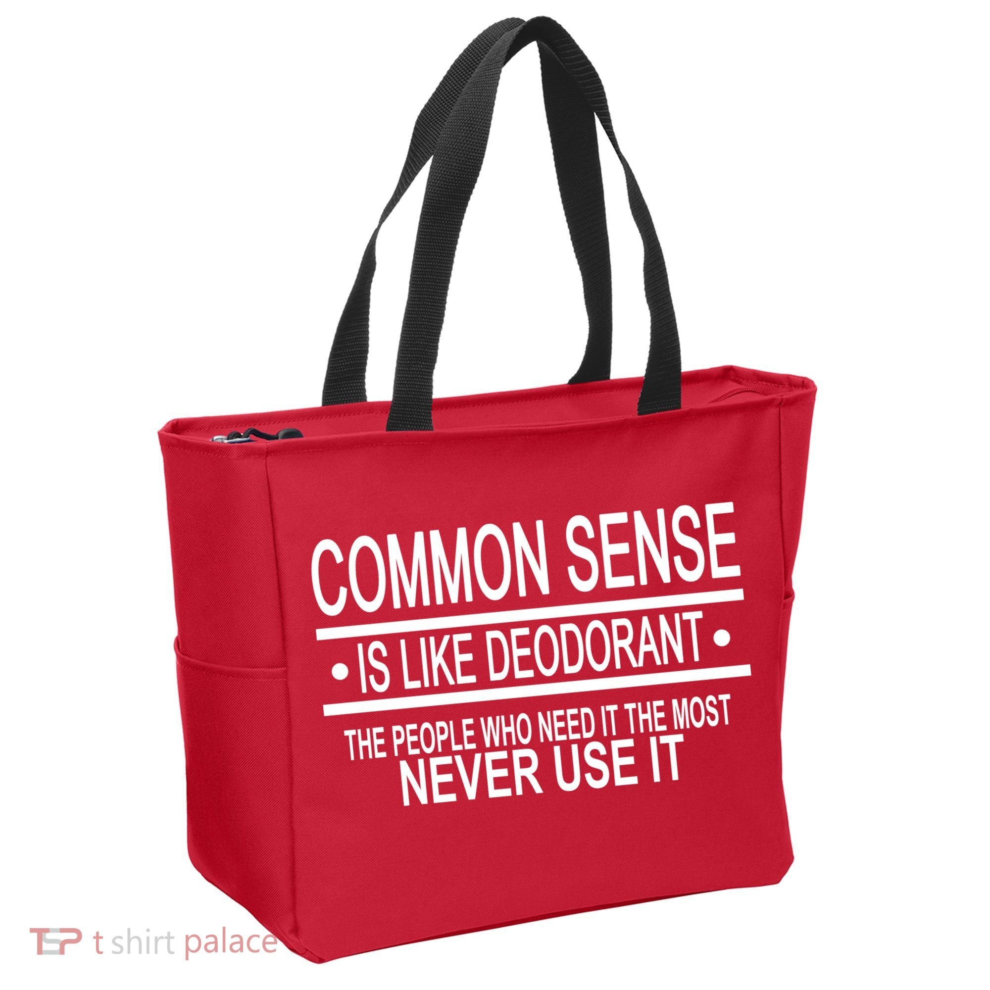 Funny Common Sense Sarcastic Meme Tote Bag