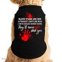 Funny Creepy Blood Stains Are Red Poem Doggie Tank thumb 0
