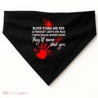 Funny Creepy Blood Stains Are Red Poem USA-Made Doggie Bandana thumb 0