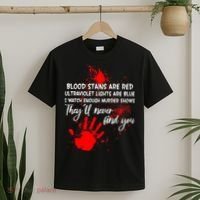 Funny Creepy Blood Stains Are Red Poem T-Shirt thumb 2