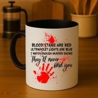 Funny Creepy Blood Stains Are Red Poem Coffee Mug thumb 4