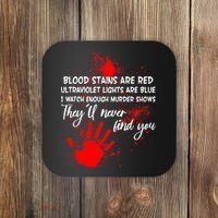 Funny Creepy Blood Stains Are Red Poem Coaster thumb 0
