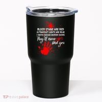 Funny Creepy Blood Stains Are Red Poem Tumbler thumb 0