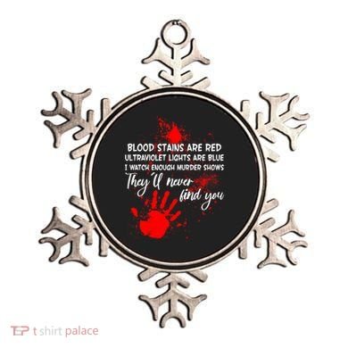 Funny Creepy Blood Stains Are Red Poem Ornament