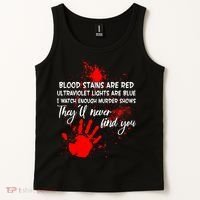 Funny Creepy Blood Stains Are Red Poem Tank Top thumb 2
