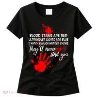 Funny Creepy Blood Stains Are Red Poem Women's T-Shirt thumb 0