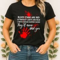 Funny Creepy Blood Stains Are Red Poem Women's T-Shirt thumb 2