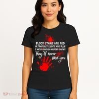 Funny Creepy Blood Stains Are Red Poem Women's T-Shirt thumb 4