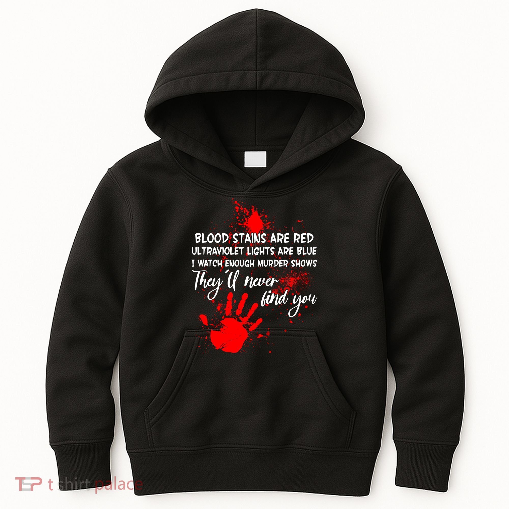 Funny Creepy Blood Stains Are Red Poem Kids Hoodie
