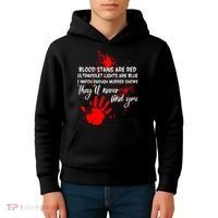 Funny Creepy Blood Stains Are Red Poem Kids Hoodie thumb 4