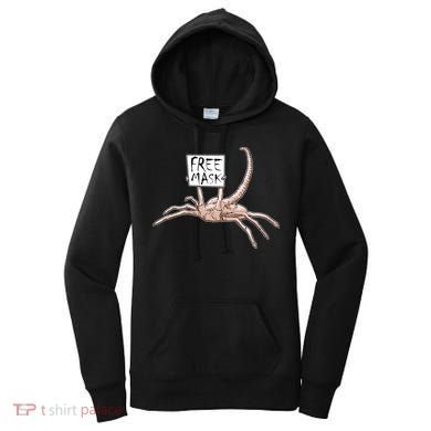 Funny Creepy Free Mask Alien Face Hugger Women's Hoodie