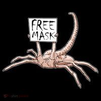 Funny Creepy Free Mask Alien Face Hugger Women's Hoodie thumb 2