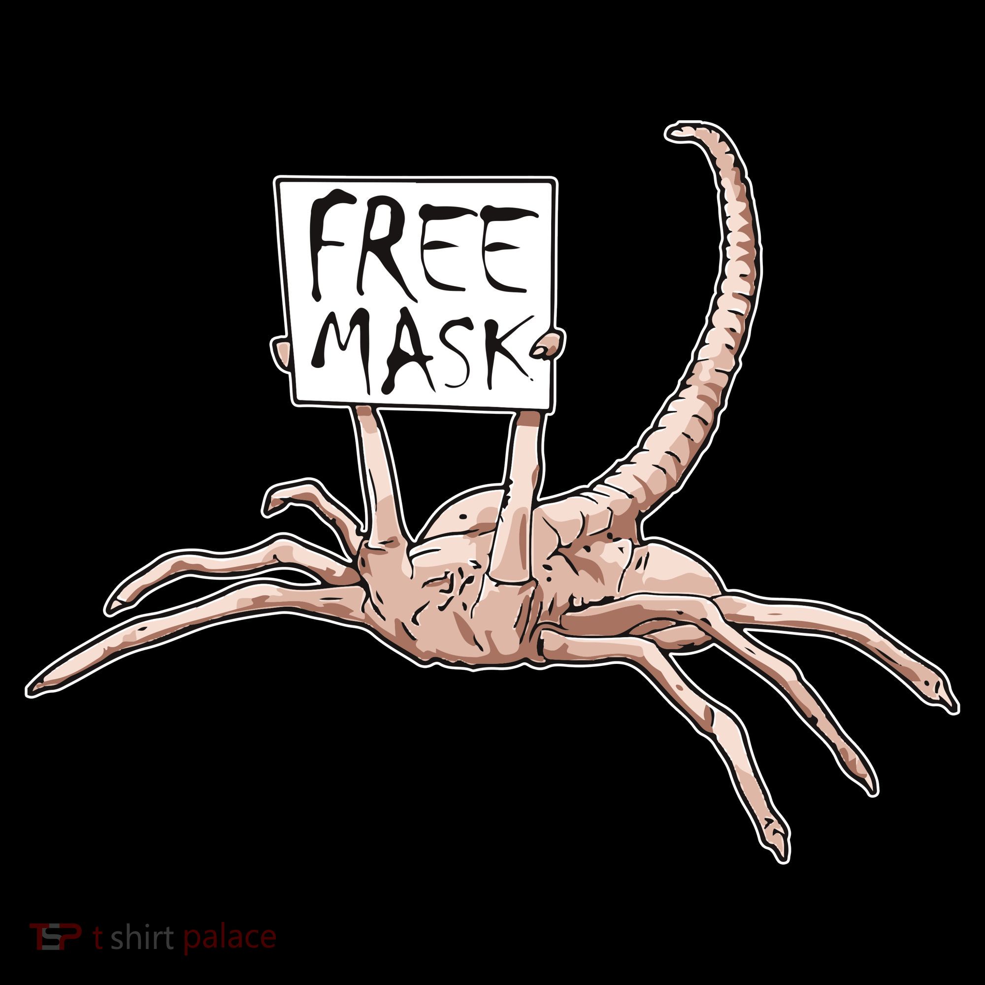 Funny Creepy Free Mask Alien Face Hugger Women's Hoodie