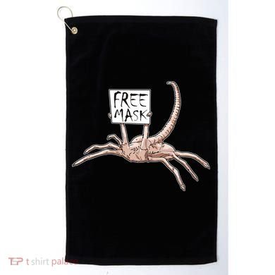 Funny Creepy Free Mask Alien Face Hugger Golf Towel