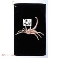 Funny Creepy Free Mask Alien Face Hugger Golf Towel thumb 0