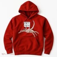 Funny Creepy Free Mask Alien Face Hugger Hoodie thumb 0