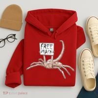 Funny Creepy Free Mask Alien Face Hugger Hoodie thumb 4