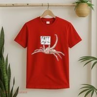Funny Creepy Free Mask Alien Face Hugger T-Shirt thumb 2