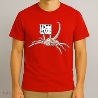 Funny Creepy Free Mask Alien Face Hugger T-Shirt thumb 3