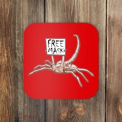 Funny Creepy Free Mask Alien Face Hugger Coaster