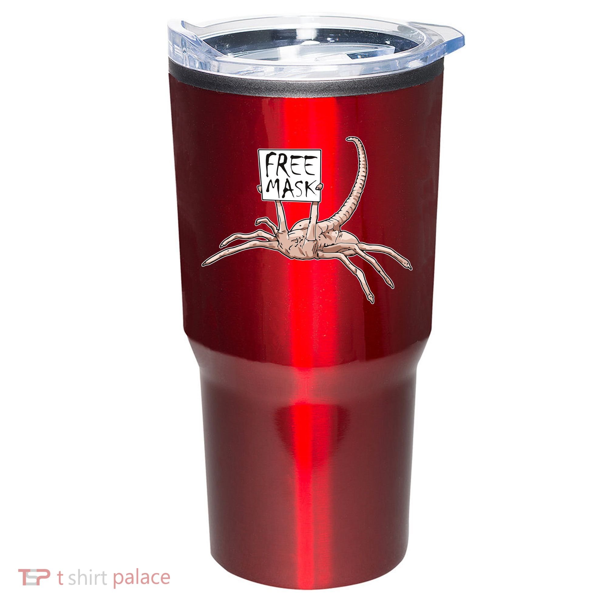 Funny Creepy Free Mask Alien Face Hugger Tumbler