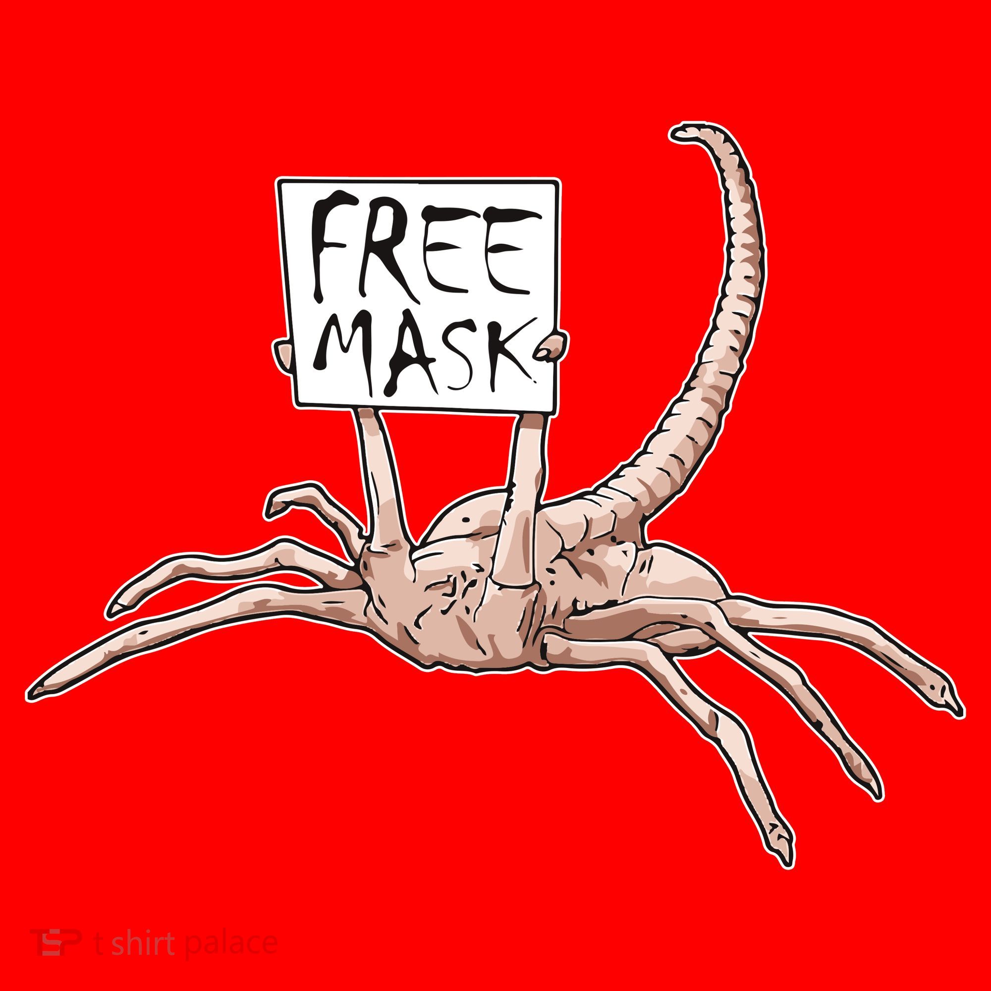 Funny Creepy Free Mask Alien Face Hugger Women's Tank Top
