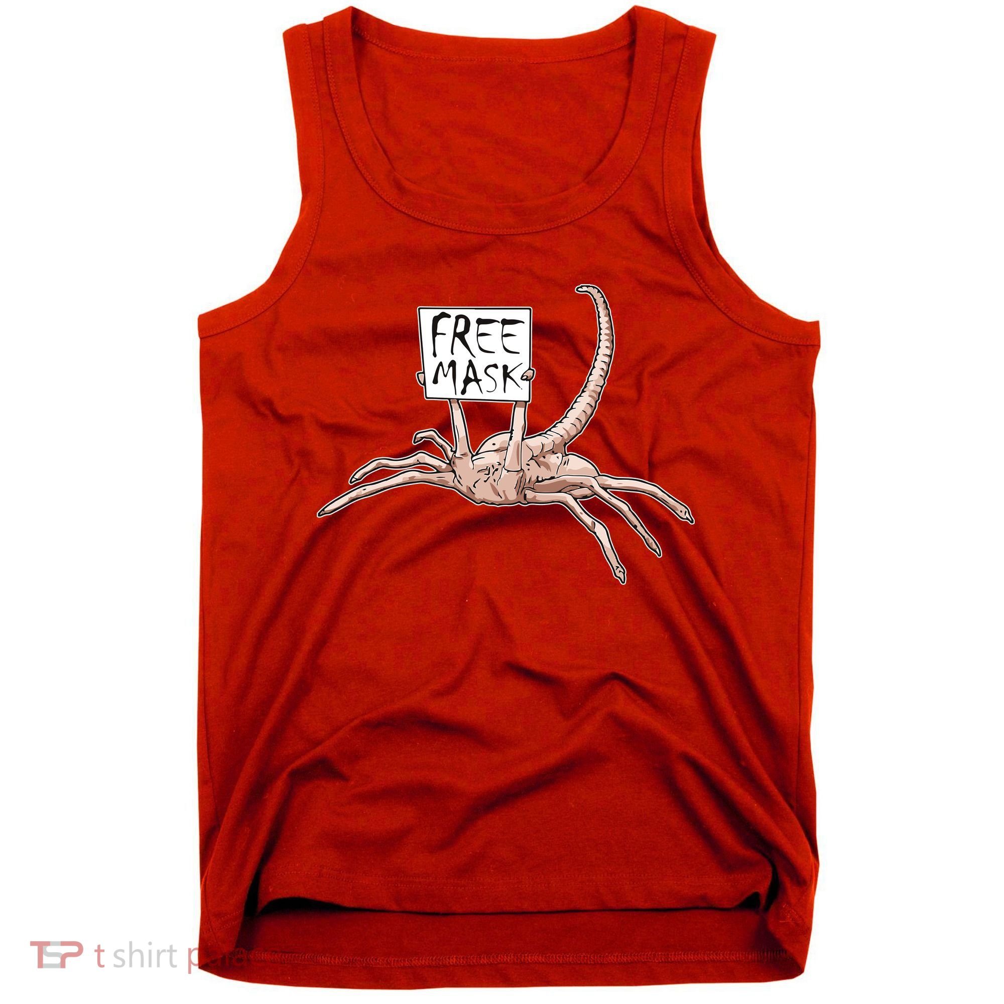 Funny Creepy Free Mask Alien Face Hugger Tank Top