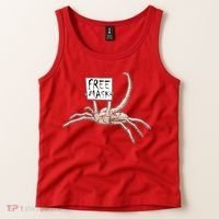 Funny Creepy Free Mask Alien Face Hugger Tank Top thumb 2