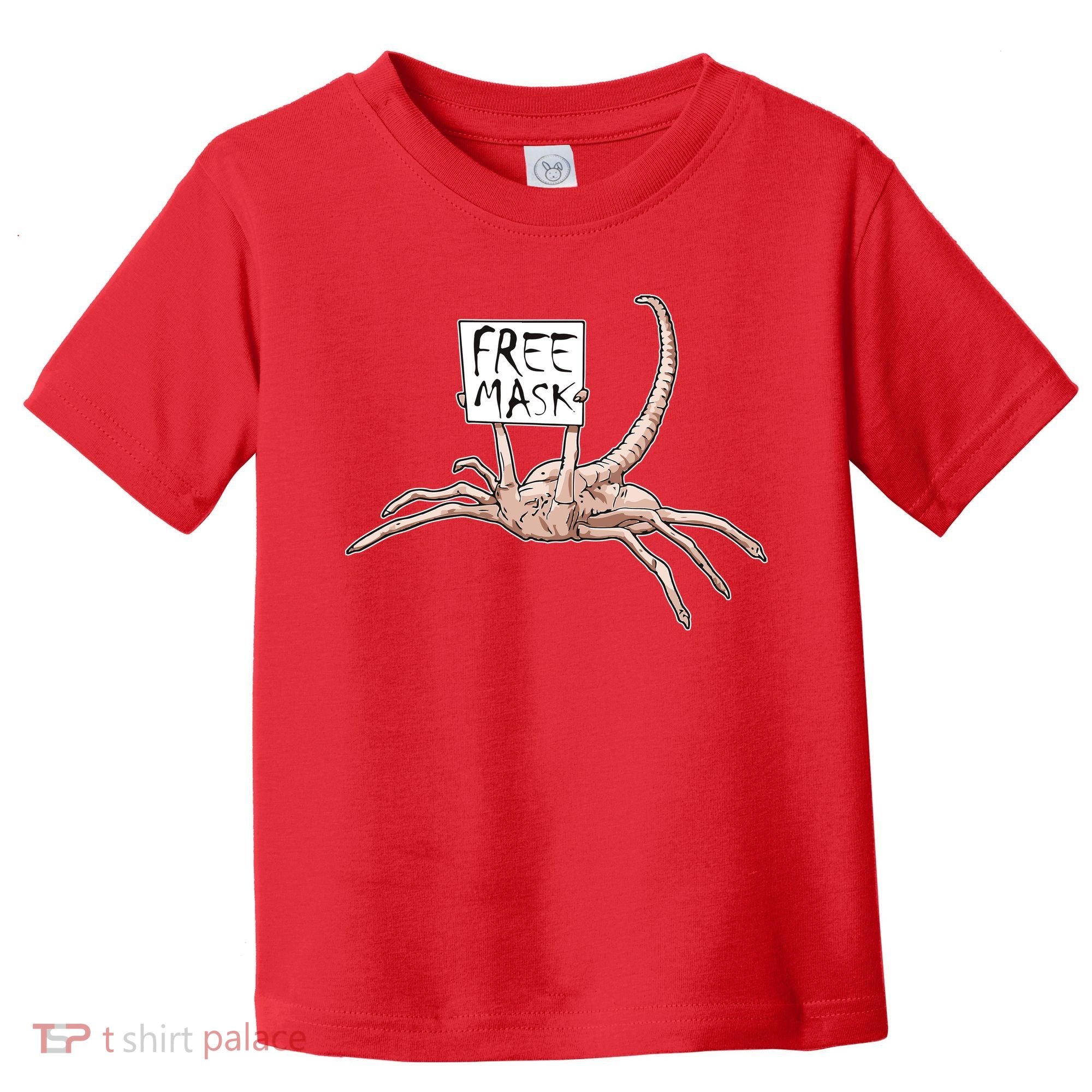Funny Creepy Free Mask Alien Face Hugger Toddler T-Shirt