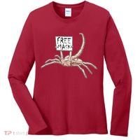 Funny Creepy Free Mask Alien Face Hugger Women's Long Sleeve Shirt thumb 0