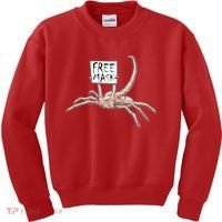 Funny Creepy Free Mask Alien Face Hugger Kids Sweatshirt thumb 0