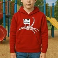 Funny Creepy Free Mask Alien Face Hugger Kids Hoodie thumb 2