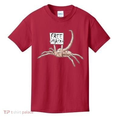 Funny Creepy Free Mask Alien Face Hugger Kids T-Shirt