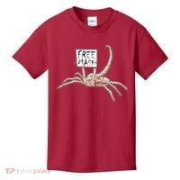 Funny Creepy Free Mask Alien Face Hugger Kids T-Shirt thumb 0